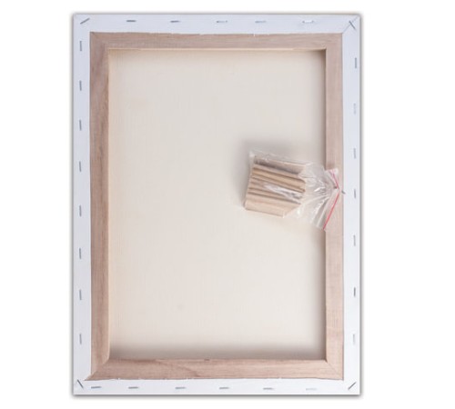 Холст на подрамнике BRAUBERG ART CLASSIC, 30х40 см, 440 г/м2, грунт, 100% хлопок, крупное зерно, 190645