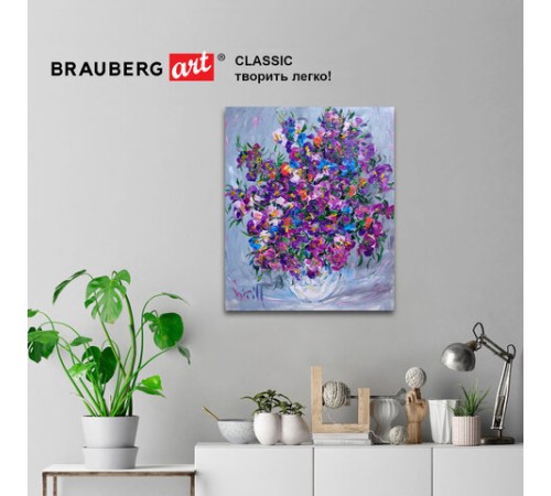 Холст на подрамнике BRAUBERG ART CLASSIC, 80х100см, 440 г/м2, грунт, 100% хлопок, крупное зерно, 190647