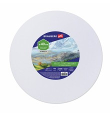 Холст на подрамнике BRAUBERG ART CLASSIC, 40см, грунт, круг, 45%хлоп., 55%лен, среднее зерно, 190648