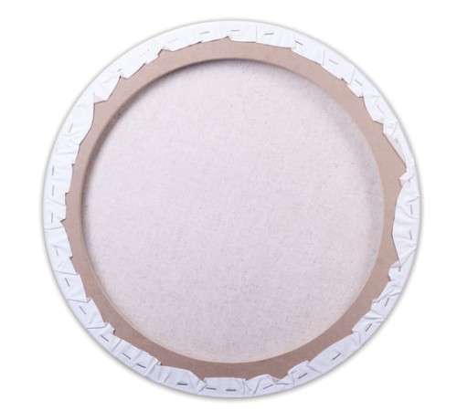 Холст на подрамнике BRAUBERG ART CLASSIC, 40см, грунт, круг, 45%хлоп., 55%лен, среднее зерно, 190648