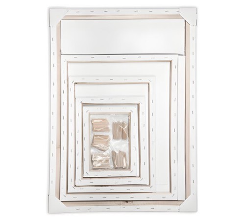 Холсты на подрамнике BRAUBERG ART CLASSIC, НАБОР 5 шт., грунтованные, 100% хлопок, среднее зерно, 190650