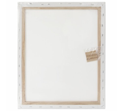 Холст на подрамнике BRAUBERG ART DEBUT, 40х50см, грунтованный, 100% хлопок, мелкое зерно, 191024