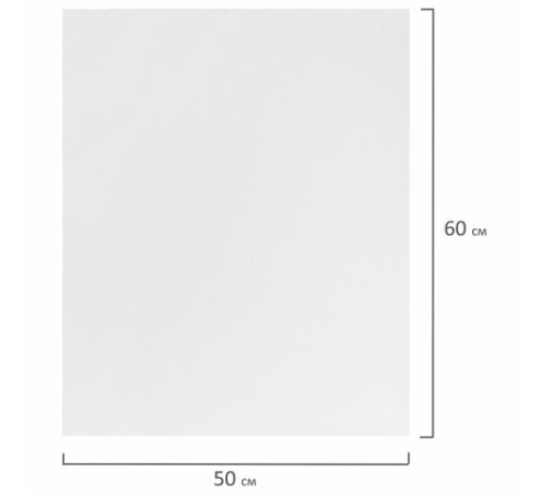 Холст на подрамнике BRAUBERG ART DEBUT, 50х60см, грунтованный, 100% хлопок, мелкое зерно, 191025