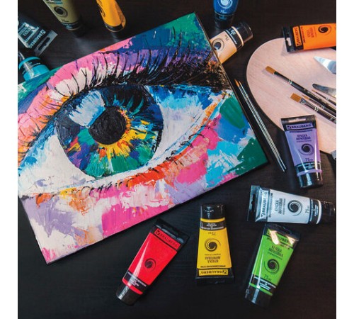 Краска акриловая художественная BRAUBERG ART CLASSIC, флакон 250мл, БЕЛИЛА ТИТАНОВЫЕ, 191072