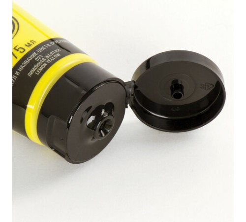 Краска акриловая художественная BRAUBERG ART CLASSIC, туба 75 мл, ЛИМОННАЯ ЖЕЛТАЯ, 191074