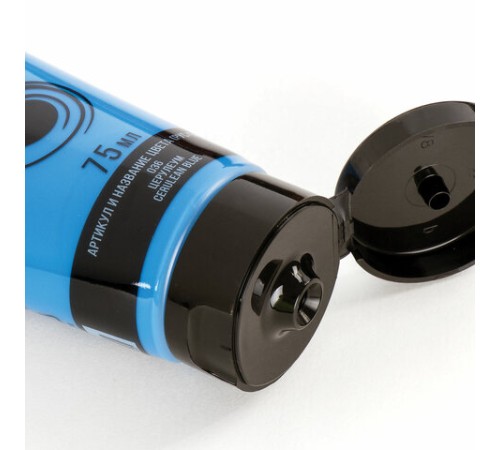 Краска акриловая художественная BRAUBERG ART CLASSIC, туба 75 мл, ЦЕРУЛЕУМ, 191093