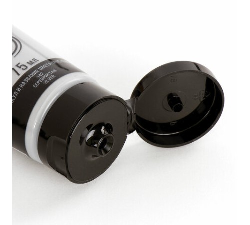 Краска акриловая художественная BRAUBERG ART CLASSIC, туба 75 мл, СЕРЕБРИСТАЯ, 191117