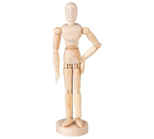 Манекен человека художественный BRAUBERG ART CLASSIC, мужской, дерево, высота 20 см., 191287