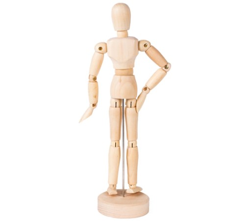 Манекен человека художественный BRAUBERG ART CLASSIC, мужской, дерево, высота 20 см., 191287
