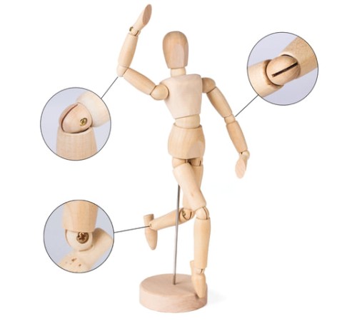 Манекен человека художественный BRAUBERG ART CLASSIC, женский, дерево, высота 20 см., 191288