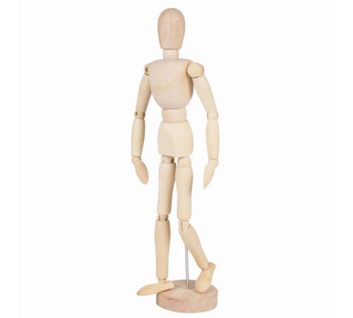 Манекен человека художественный BRAUBERG ART CLASSIC, мужской, дерево, высота 30 см., 191289