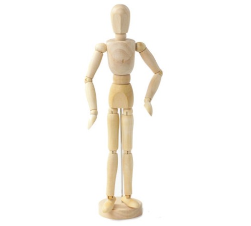Манекен человека художественный BRAUBERG ART CLASSIC, мужской, дерево, высота 30 см., 191289