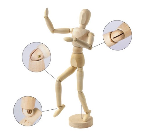 Манекен человека художественный BRAUBERG ART CLASSIC, мужской, дерево, высота 30 см., 191289