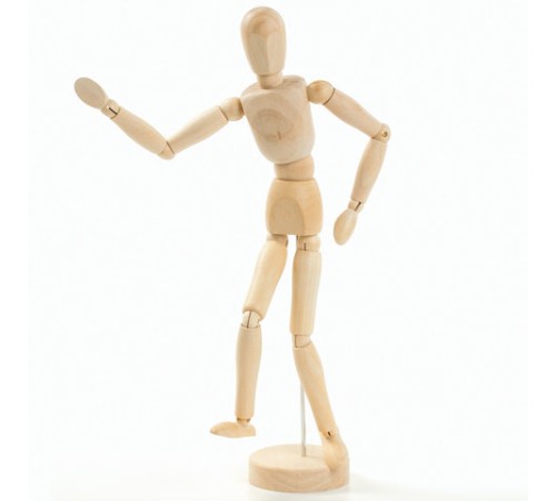 Манекен человека художественный BRAUBERG ART CLASSIC, мужской, дерево, высота 30 см., 191289