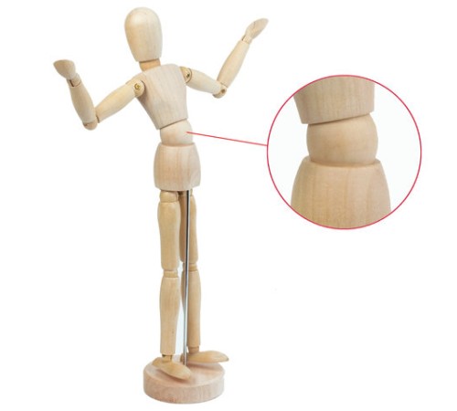 Манекен человека художественный BRAUBERG ART CLASSIC, женский, дерево, высота 30 см., 191290