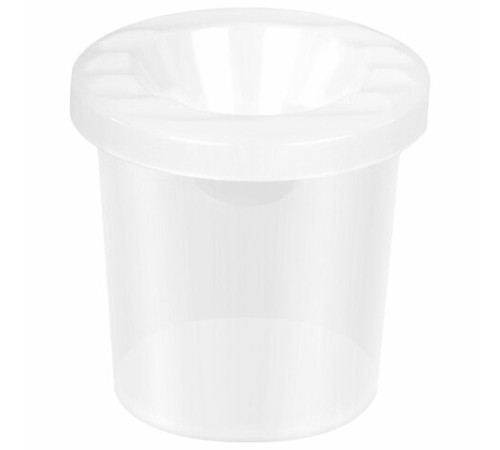 Стакан-непроливайка ПИФАГОР, белый, прозрачный, 191309