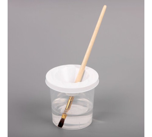 Стакан-непроливайка ПИФАГОР, белый, прозрачный, 191309