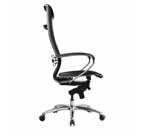 Кресло офисное МЕТТА "SAMURAI" Lux 2, экокожа, регулируемое сиденье, черное