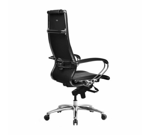 Кресло офисное МЕТТА "SAMURAI" Lux 2, экокожа, регулируемое сиденье, черное