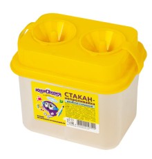 Стакан-непроливайка ЮНЛАНДИЯ, двойной, с крышками, 191314