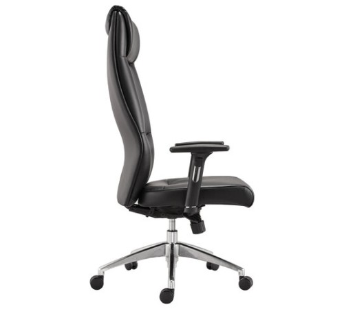Кресло офисное BRABIX PREMIUM "Blues EX-751", синхромеханизм, алюминий, экокожа, черное, 532486