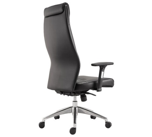Кресло офисное BRABIX PREMIUM "Blues EX-751", синхромеханизм, алюминий, экокожа, черное, 532486