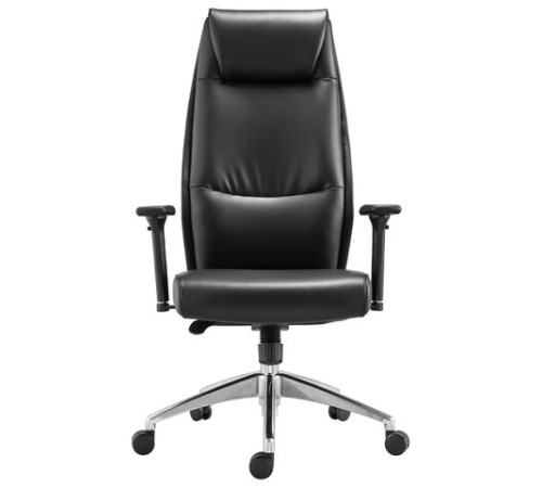 Кресло офисное BRABIX PREMIUM "Blues EX-751", синхромеханизм, алюминий, экокожа, черное, 532486