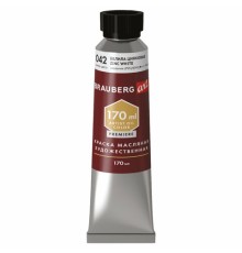 Краска масляная художественная BRAUBERG ART PREMIERE 170 мл, проф. серия, БЕЛИЛА ЦИНКОВЫЕ, 191395
