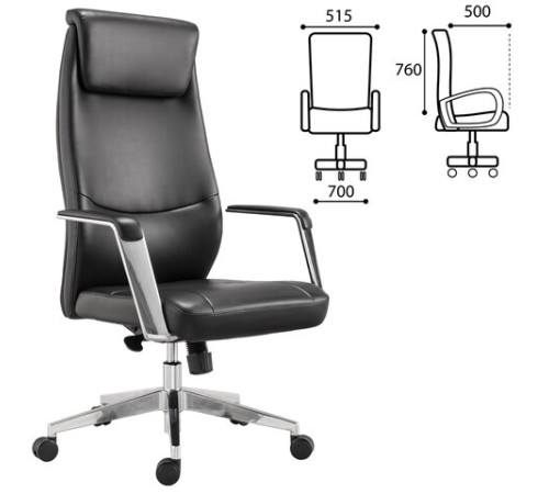 Кресло офисное BRABIX PREMIUM "Jazz EX-757", синхромеханизм, алюминий, экокожа, черное, 532489 Кресло офисное BRABIX PREMIUM "Jazz EX-757", синхромеханизм, алюминий, экокожа, черное, 532489