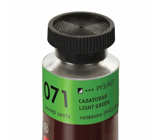 Краска масляная художественная BRAUBERG ART PREMIERE, 46 мл, проф. серия, САЛАТОВАЯ, 191425