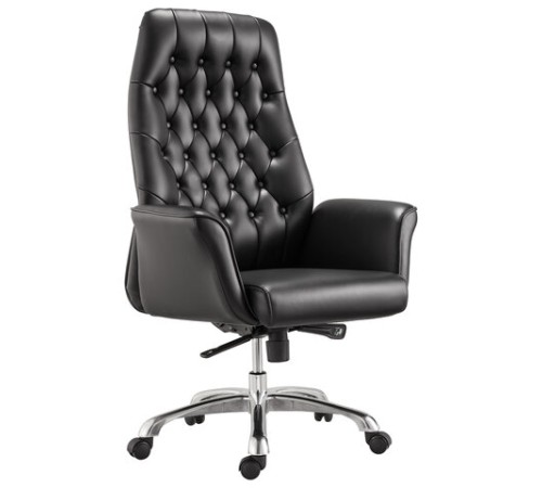 Кресло офисное BRABIX PREMIUM "Legacy EX-750", синхромеханизм, алюминий, экокожа, черное, 532492