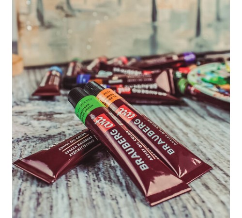 Краски масляные художественные BRAUBERG ART PREMIERE, 24 цв. по 12 мл, в тубах, 191457