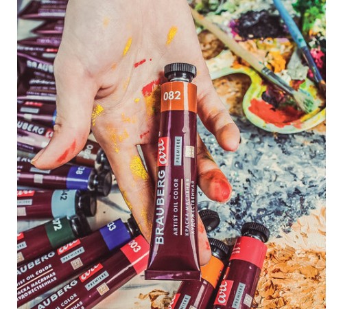 Краски масляные художественные BRAUBERG ART PREMIERE, 18 цв. по 22 мл, в тубах, 191459