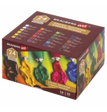 Краски масляные художественные BRAUBERG ART PREMIERE, 24 цв. по 22 мл, в тубах, 191460