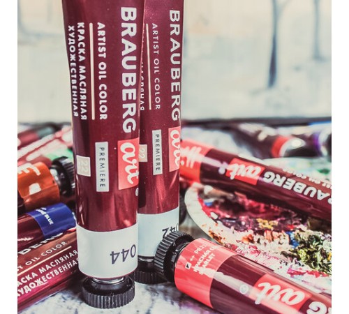 Краски масляные художественные BRAUBERG ART PREMIERE, 24 цв. по 22 мл, в тубах, 191460