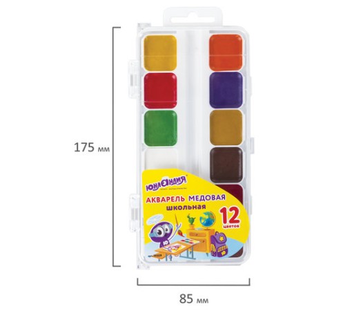 Краски акварельные ЮНЛАНДИЯ 