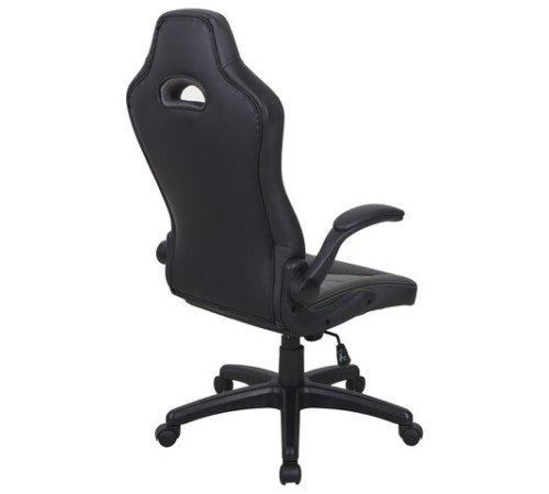 Кресло компьютерное BRABIX "Skill GM-005", откидные подлокотники, экокожа, черное/желтое, 532494 Кресло компьютерное BRABIX "Skill GM-005", откидные подлокотники, экокожа, черное/желтое, 532494