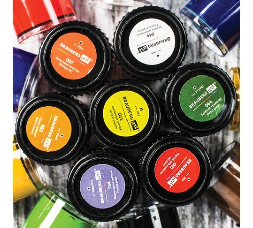 Гуашь художественная BRAUBERG ART CLASSIC, НАБОР 16 цветов в баночках по 22 мл, 191584