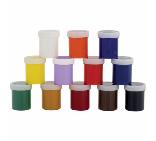 Гуашь художественная BRAUBERG ART CLASSIC, НАБОР 12 цветов в баночках по 40 мл, 191586