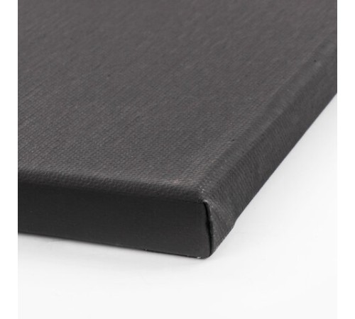 Холст на подрамнике черный BRAUBERG ART CLASSIC, 30х40см, 380г/м, хлопок, мелкое зерно, 191650