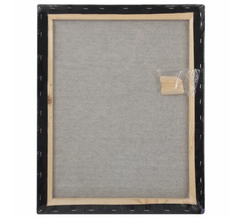 Холст на подрамнике черный BRAUBERG ART CLASSIC, 40х50см, 380 г/м, хлопок, мелкое зерно, 191651