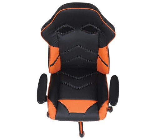 Кресло компьютерное BRABIX "Storm GM-006", регулируемые подлокотники, экокожа, черное/оранжевое, 532502 Кресло компьютерное BRABIX "Storm GM-006", регулируемые подлокотники, экокожа, черное/оранжевое, 532502