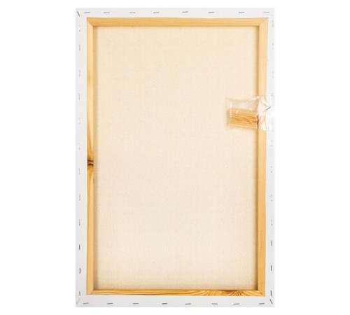 Холст на подрамнике BRAUBERG ART CLASSIC, 40х60 см, 420 г/м2, 45% хлопок 55% лен, среднее зерно, 191658