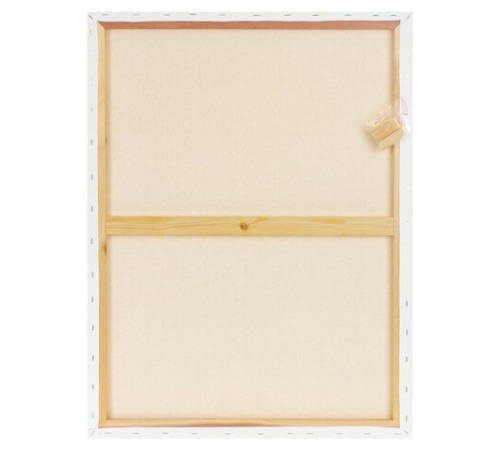 Холст на подрамнике BRAUBERG ART CLASSIC, 60х80 см, 420 г/м2, 45% хлопок 55% лен, среднее зерно, 191660