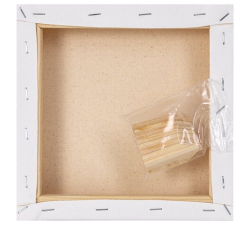 Холст 3D на подрамнике BRAUBERG ART CLASSIC 20х20 см, 440 г/м2, грунт, 100% хлопок мелкое зерно, 191661