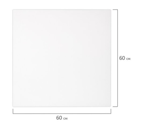 Холст 3D на подрамнике BRAUBERG ART CLASSIC 60х60 см, 440 г/м2, грунт, 100% хлопок мелкое зерно, 191666