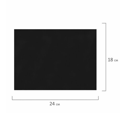 Холст черный на картоне (МДФ), 18х24 см, грунт, хлопок, мелкое зерно, BRAUBERG ART CLASSIC, 191677