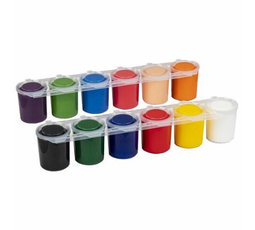 Краски акриловые для рисования и хобби ОСТРОВ СОКРОВИЩ 12 цветов по 25 мл, 191689