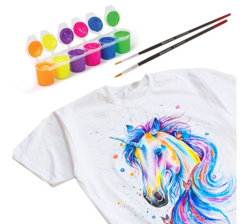 Краски акриловые по ткани НЕОН ОСТРОВ СОКРОВИЩ 6 цветов по 25 мл, 191697