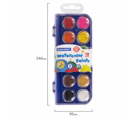 Краски акварельные BRAUBERG 